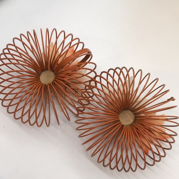 Two Handmade Round Plastic-Spiral Form Pumpkins - Picture 6 of 6